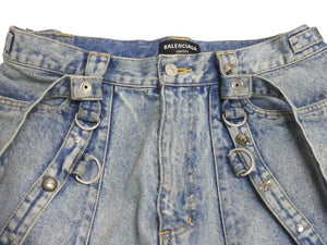Balenciaga バレンシアガ Raver Baggy Pants 681693 TJW60 レイバーバギーパンツ ユニセックス ブルー サイズ 31 美品 中古 4c072964