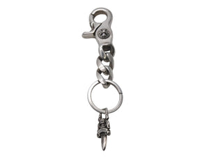 CHROME HEARTS クロムハーツ ショートクラシックリンク キーリング キーホルダー 2リンク 重量約55.7g シルバー925 美品 中古 4c073083