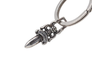 CHROME HEARTS クロムハーツ ショートクラシックリンク キーリング キーホルダー 2リンク 重量約55.7g シルバー925 美品 中古 4c073083