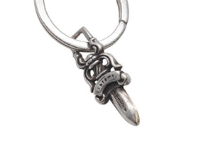CHROME HEARTS クロムハーツ ショートクラシックリンク キーリング キーホルダー 2リンク 重量約55.7g シルバー925 美品 中古 4c073083