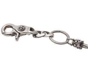 CHROME HEARTS クロムハーツ ショートクラシックリンク キーリング キーホルダー 2リンク 重量約55.7g シルバー925 美品 中古 4c073083
