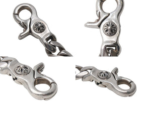 CHROME HEARTS クロムハーツ ショートクラシックリンク キーリング キーホルダー 2リンク 重量約55.7g シルバー925 美品 中古 4c073083