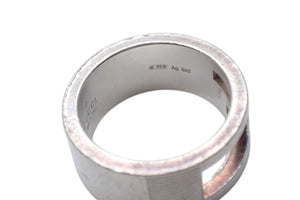 GUCCI グッチ リング ブランテッド BRANTED カットアウトG 指輪 7g 8号 シルバー925 中古 4c073260 
