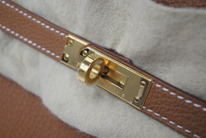 新品未使用 HERMES エルメス ハンドバッグ B刻印 バーキン25 ゴールド ゴールド金具 トゴ 中古 4c073524