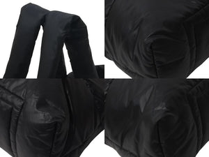 極美品 CHANEL シャネル コココクーン トートバッグGM 26番台 ココマーク キルティング レザー ファー ブラック シルバー 中古 4c073893