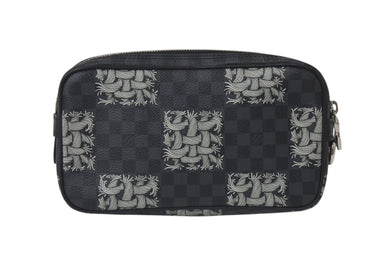 極美品 LOUISVUITTON ルイヴィトン Damier Graphite Pochette Volga ダミエ グラフィット ポシェット ヴォルガ N61228 中古 4c073980