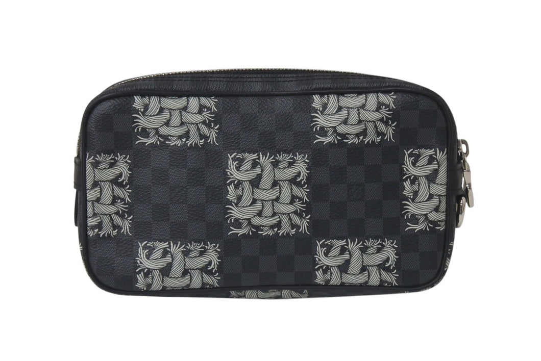 極美品 LOUISVUITTON ルイヴィトン Damier Graphite Pochette Volga ダミエ グラフィット ポシェット ヴォルガ N61228 中古 4c073980