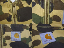 Load image into Gallery viewer, A BATHING APE X CARHARTT アベイシングエイプ X カーハート アクティブジャケット サイズL イエロー 美品 中古 4c074002