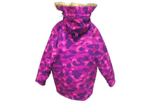 Load image into Gallery viewer, A Bathing Ape X Carhartt Camo Fur Blouson Jacket カモ柄ファーブルゾンジャケット サイズ L 中古 4c074022