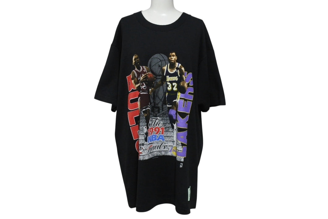 RSVP アールエスヴィーピー VINTAGE ヴィンテージ 90's 1991 NBA Finals Tシャツ A1036 シカゴブルズ レイカーズ ブラック 美品 中古 4c074087