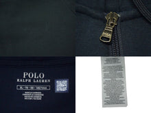 Load image into Gallery viewer, POLO RALPH LAUREN ポロラルフローレン ジップアップパーカー コットン ネイビー ポリエステル サイズXL 美品 中古 4c074726