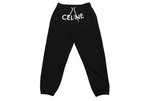 CELINE セリーヌ スウェットパンツ ブラック コットン ユニセックス 2Z056670Q 美品 中古 4c074749