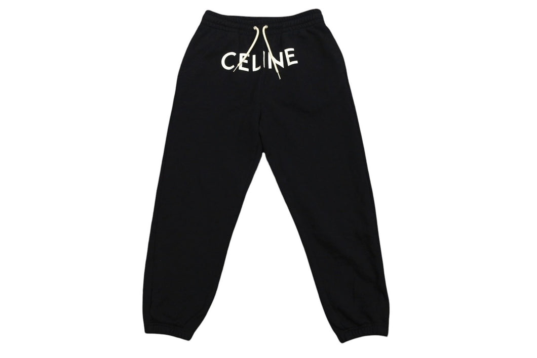 CELINE セリーヌ スウェットパンツ ブラック コットン ユニセックス 2Z056670Q 美品 中古 4c074749