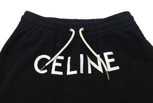 CELINE セリーヌ スウェットパンツ ブラック コットン ユニセックス 2Z056670Q 美品 中古 4c074749