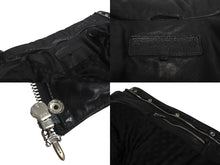 Load image into Gallery viewer, 極美品 CHROME HEARTS クロムハーツ STIFF LTHR スティッフ クロスボール ダウンジャケット ブラック 羊革 サイズM シルバー金具 中古 4c074771