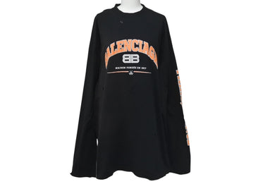 BALENCIAGA バレンシアガ Logo-crash long sleeve ロゴクラッシュ加工ロングスリーブ 681046 TLVJ1 美品 中古 4c074788