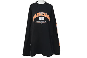BALENCIAGA バレンシアガ Logo-crash long sleeve ロゴクラッシュ加工ロングスリーブ 681046 TLVJ1 美品 中古 4c074788