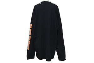 BALENCIAGA バレンシアガ Logo-crash long sleeve ロゴクラッシュ加工ロングスリーブ 681046 TLVJ1 美品 中古 4c074788
