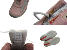 Load image into Gallery viewer, PRADA プラダ アメリカズカップ スニーカー キッズ レザー スウェード テクニカルファブリック ピンク シルバー 美品 中古 4c075143