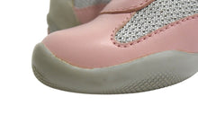 Load image into Gallery viewer, PRADA プラダ アメリカズカップ スニーカー キッズ レザー スウェード テクニカルファブリック ピンク シルバー 美品 中古 4c075143