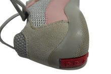Load image into Gallery viewer, PRADA プラダ アメリカズカップ スニーカー キッズ レザー スウェード テクニカルファブリック ピンク シルバー 美品 中古 4c075143