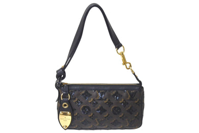 極美品 LOUIS VUITTON ルイヴィトン ポシェットアクセソワール ハンドバッグ モノグラムエクリプス M40247 スパンコール 中古 4c075271