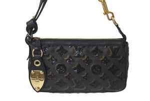 極美品 LOUIS VUITTON ルイヴィトン ポシェットアクセソワール ハンドバッグ モノグラムエクリプス M40247 スパンコール 中古 4c075271