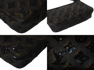 極美品 LOUIS VUITTON ルイヴィトン ポシェットアクセソワール ハンドバッグ モノグラムエクリプス M40247 スパンコール 中古 4c075271