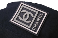 Load image into Gallery viewer, 極美品 CHANEL シャネル スポーツライン バケットハット サファリハット ココマーク イタリア製 コットン ネイビー サイズS 中古 4c075322