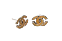Load image into Gallery viewer, CHANEL シャネル ピアス ココマーク アクセサリー 00T刻印 メタル シルバー オレンジ 0.8g 美品 中古 4c075477