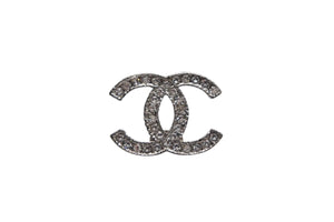 極美品 CHANEL シャネル ピアス ココマーク ラインストーン アクセサリー A12A刻印 メタル シルバー金具 中古 4c075479 正規品