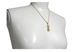 CHANEL シャネル ココマーク ロゴ ヨット ネックレス アクセサリー 02S GP イタリア製 ゴールド 美品 中古 4c075487
