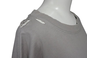 極美品 BALENCIAGA バレンシアガ 22SS モザイクロゴプリント 半袖Ｔシャツ グレー コットン サイズM 661715 中古 4c075504