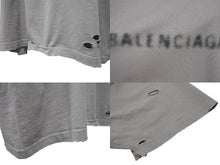 Load image into Gallery viewer, 極美品 BALENCIAGA バレンシアガ 22SS モザイクロゴプリント 半袖Ｔシャツ グレー コットン サイズM 661715 中古 4c075504