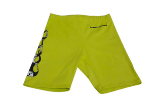 未使用 CHROME HEARTS クロムハーツ Matty Boy マッティボーイ リンク バイカー ショーツ ライムグリーン コットン M 中古 4c075556