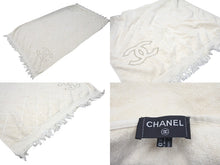 Load image into Gallery viewer, 極美品 CHANEL シャネル トートバッグ ビーチタオル ポーチ 3点セット ココマーク パイル コットン アイボリー 中古 4c075559