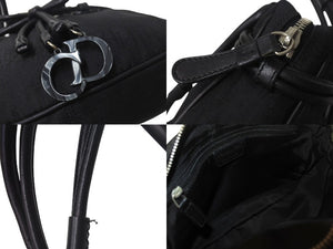 CHRISTIAN DIOR クリスチャンディオール トロッター ショルダーバッグ ブラック シルバー金具 美品 中古 4c075631