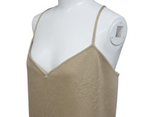 Load image into Gallery viewer, 新品同様 CHANEL シャネル キャミソール ドレス ワンピース カメリア P38456W04487 フランス製 ラメゴールド サイズ50 中古 4c075632
