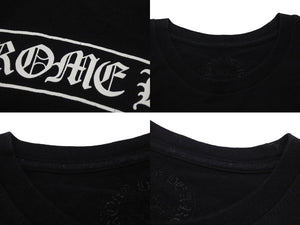 CHROME HEARTS クロムハーツ 半袖Ｔシャツ サイズM スクロールラベルロゴ プリント ブラック コットン 良品 中古 4c075752 