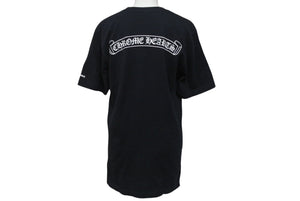 CHROME HEARTS クロムハーツ 半袖Ｔシャツ サイズM スクロールラベルロゴ プリント ブラック コットン 良品 中古 4c075752 