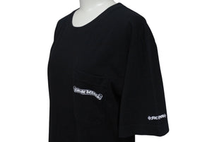 CHROME HEARTS クロムハーツ 半袖Ｔシャツ サイズM スクロールラベルロゴ プリント ブラック コットン 良品 中古 4c075752 