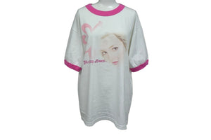 VINTAGE ヴィンテージ 90's Britney Spears ブリトニー・スピアーズ リンガーTシャツ 1999 白 古着 美品 中古 4c075757 