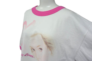 VINTAGE ヴィンテージ 90's Britney Spears ブリトニー・スピアーズ リンガーTシャツ 1999 白 古着 美品 中古 4c075757 