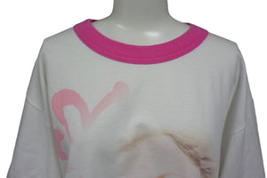 VINTAGE ヴィンテージ 90's Britney Spears ブリトニー・スピアーズ リンガーTシャツ 1999 白 古着 美品 中古 4c075757 