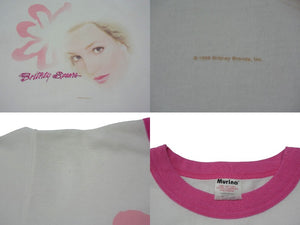 VINTAGE ヴィンテージ 90's Britney Spears ブリトニー・スピアーズ リンガーTシャツ 1999 白 古着 美品 中古 4c075757 