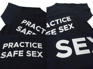 VINTAGE ヴィンテージ PRACTICE SAFE SEX Tシャツ サイズタグ無し 古着 ブラック 中古 4c075761