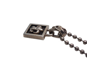CHROME HEARTS クロムハーツ ネックレス FRAMED BS FLUER フレームドBSフレア シルバー 925 9.6g 美品 中古 4c075656
