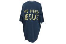 画像をギャラリービューアに読み込む, VINTAGE ヴィンテージ 90&#39;s WE NEED JESUS ウィーニードジーザス 半袖Tシャツ サイズXL コットン ネイビー 古着 美品 中古 4c075768 