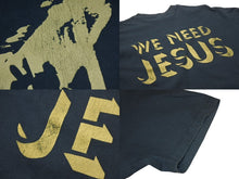 画像をギャラリービューアに読み込む, VINTAGE ヴィンテージ 90&#39;s WE NEED JESUS ウィーニードジーザス 半袖Tシャツ サイズXL コットン ネイビー 古着 美品 中古 4c075768 