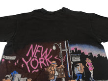 画像をギャラリービューアに読み込む, VINTAGE ヴィンテージ 90&#39;s ニューヨーク 半袖Tシャツ サイズXL アンヴィルボディ ブラック コットン 美品 中古 4c075780 